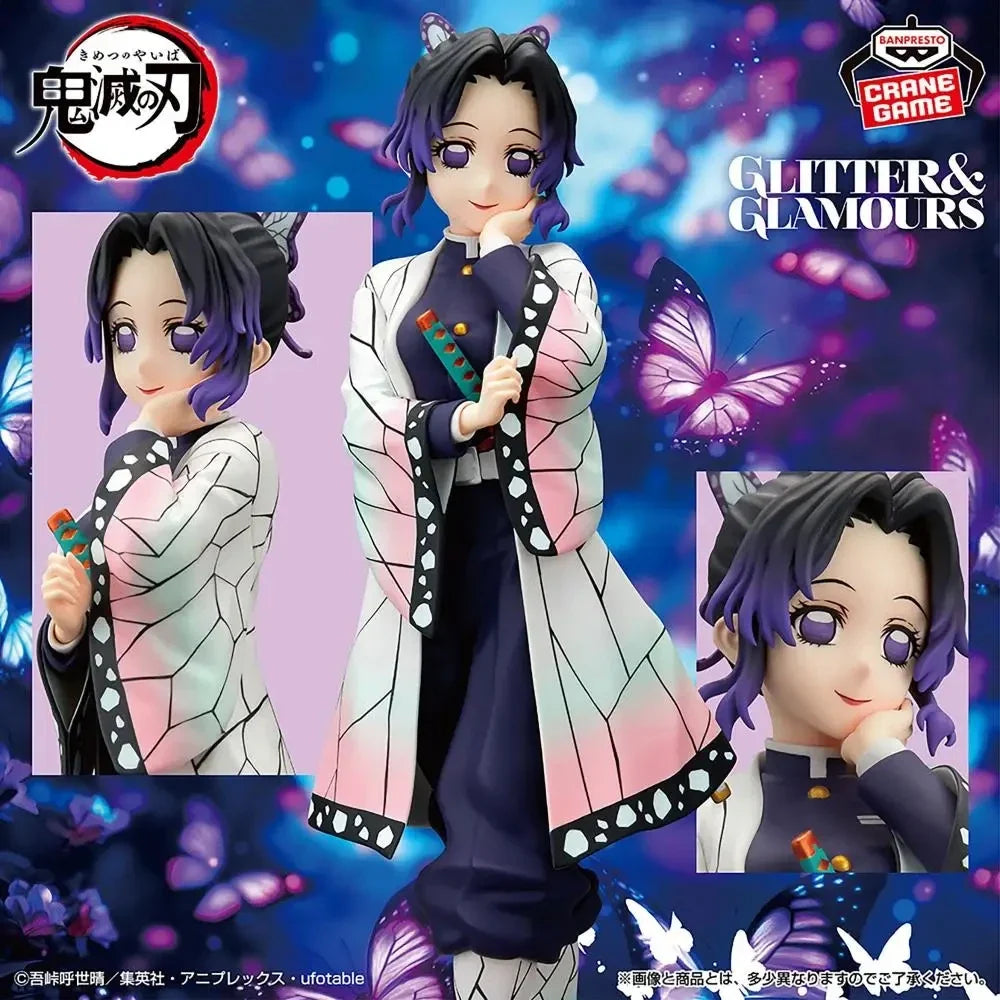 In Stock Original BANPRESTO GLITTER&GLAMOURS Demon Slayer Shinobu Kocho Figure Anime Model Genuine Boxed Toy