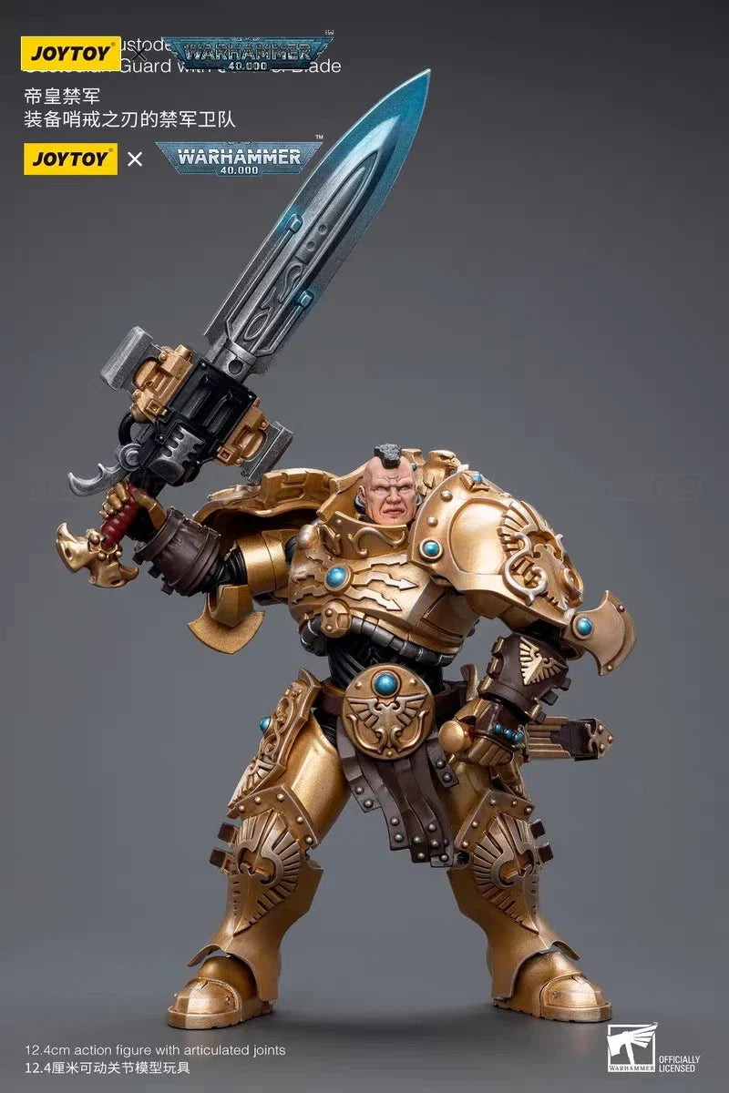 【In stock】JOYTOY 1/18 Action Figure Warhammer 40K  Adeptus Custodes Custodian Guard with Sentinel Blade Toy