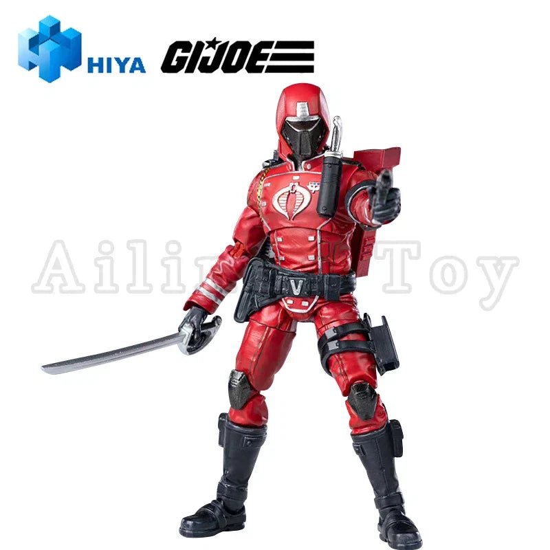 HIYA 1/18 4inch Action Figure Exquisite Mini Series G.I.Joe Crimson Guard Anime For Gift