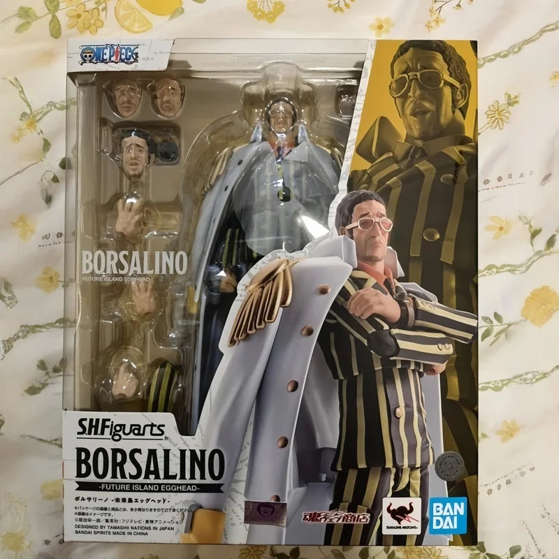Bandai Original In Stock SHF One Piece Egghead Island Arc Admiral Kizaru Action Figure Anime Figure Desktop Collectible Toy Gift