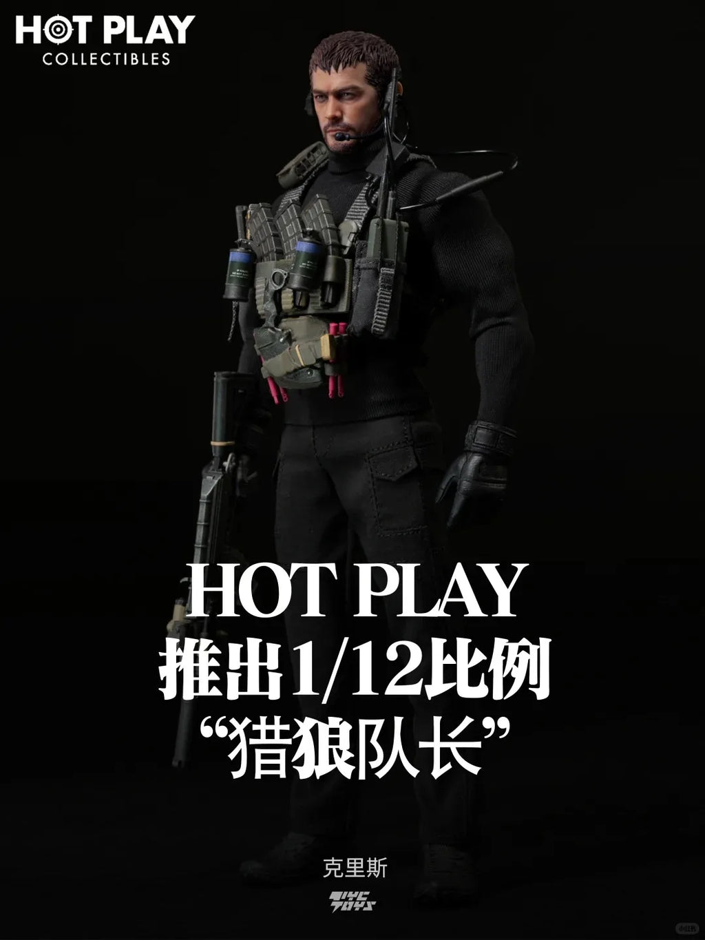 Pre-sale HOT PLAY 1/12 Resident Evil Action Figure Captain Wolf Hunter Chris Anime Figurine Joint Movable Model Collection Toy