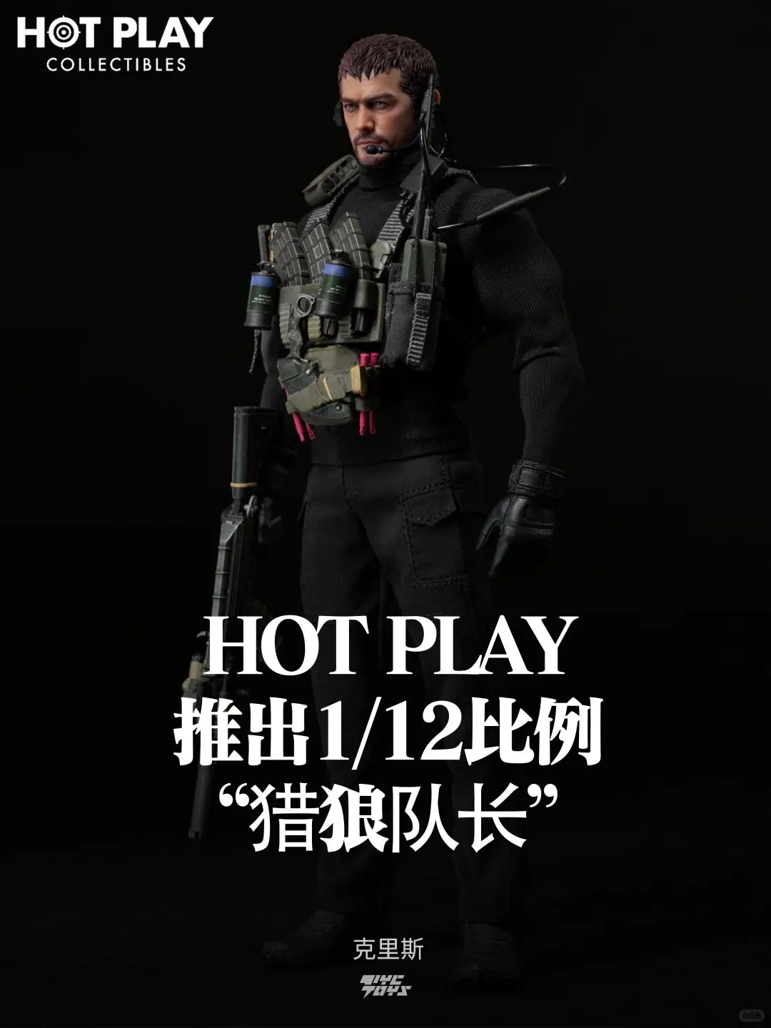 Pre-sale HOT PLAY 1/12 Resident Evil Action Figure Captain Wolf Hunter Chris Anime Figurine Joint Movable Model Collection Toy