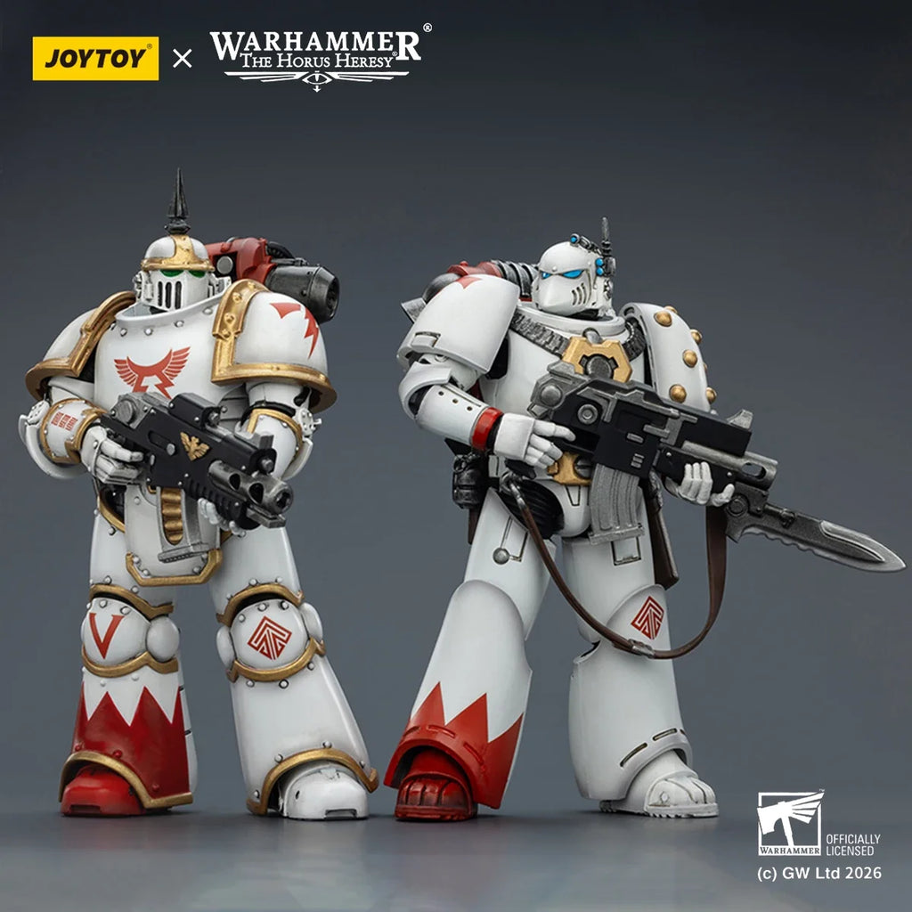 JOYTOY Warhammer 30K White Scars Action Figure Jaghatai Khan Figurine Tactical Legionary Articulated Joints Model Collection Toy