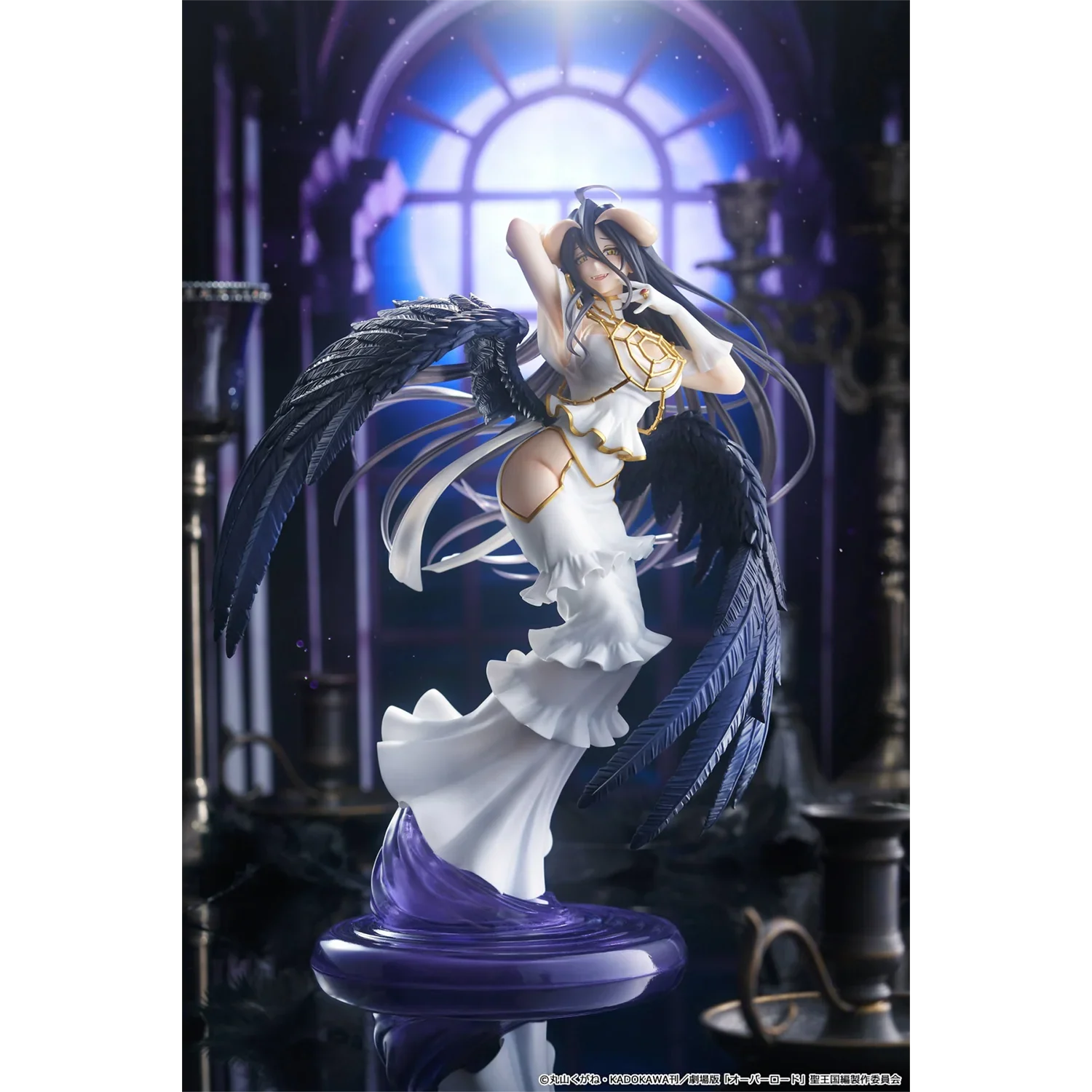 Original TAITO T-most OVERLORD Albedo white demon PVC Anime Figures Action Figure Model Toys