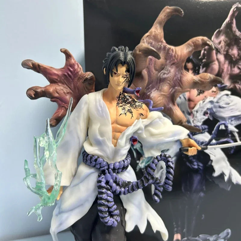 Naruto Tiemu Uchiha Sasuke Anime Figure 24cm GK Action Figurine Pvc Statue Model Doll Collectible Desk Decora Toy Christmas Gift