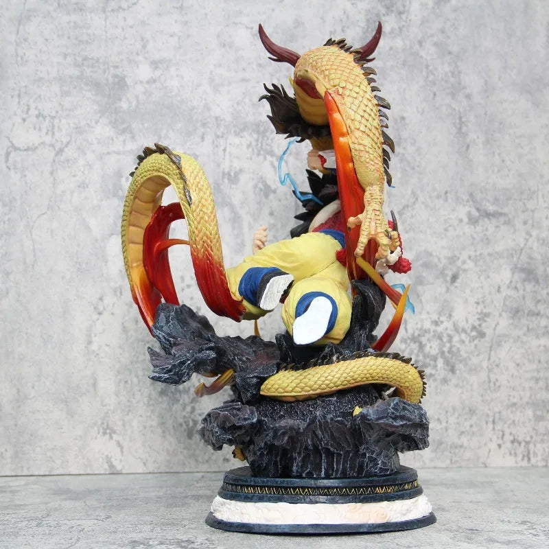 45cm Dragon Ball Figure Son Goku Super Saiyan Double-headed Eagle Anime Collectible Model Desktop Ornaments Holiday Gifts Toys