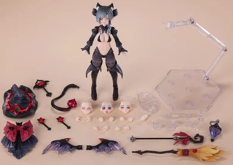 In Stock 1/12 Witch Trainee Hoshikawa Neko Action Figure Mecha Girl Movable Doll Model Collection Statue Model Ornament Toys