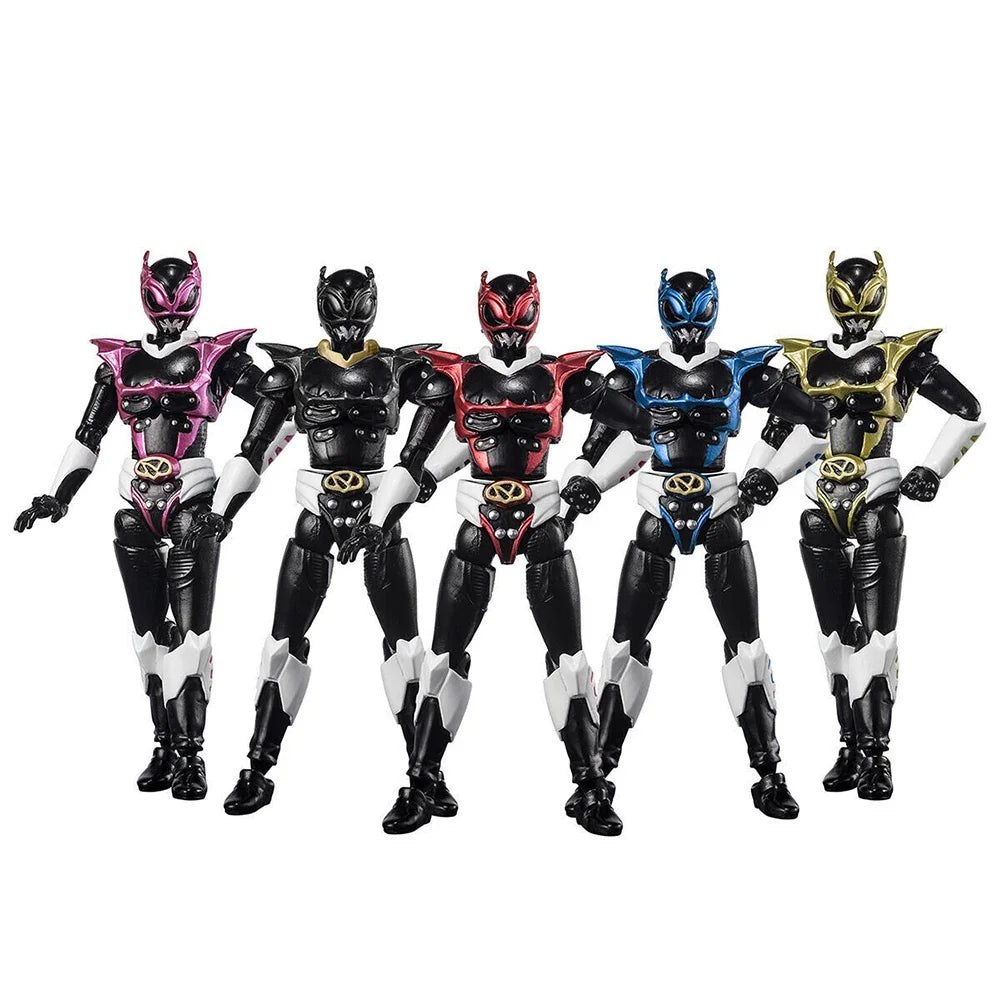 In Stock Original Bandai Shokugan: Shodo Super Denji Sentai Megaranger Collectible Model Toys Candy Toys Action Figures
