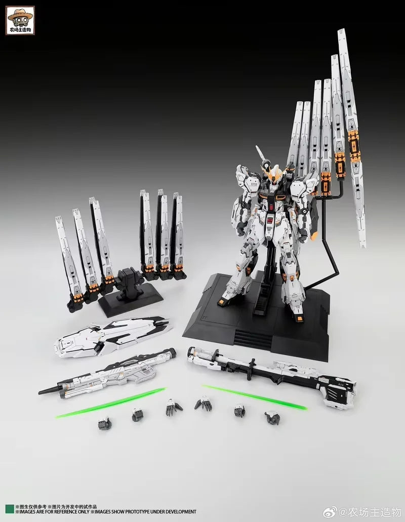 Farmers Creations Model RX-93 Nu Fighter Action Figure CMM GK Style 1/100 Scale Assembly Model Kit 24cm Anime Figures Free Gift