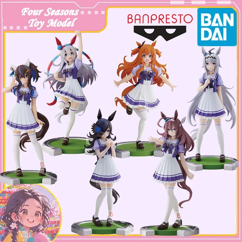 Fast Shipping Bandai Anime Pretty Derby BANPRESTO Special Week Rice Shower Silence Suzuka Tokai Teio Original Model Toys Figure