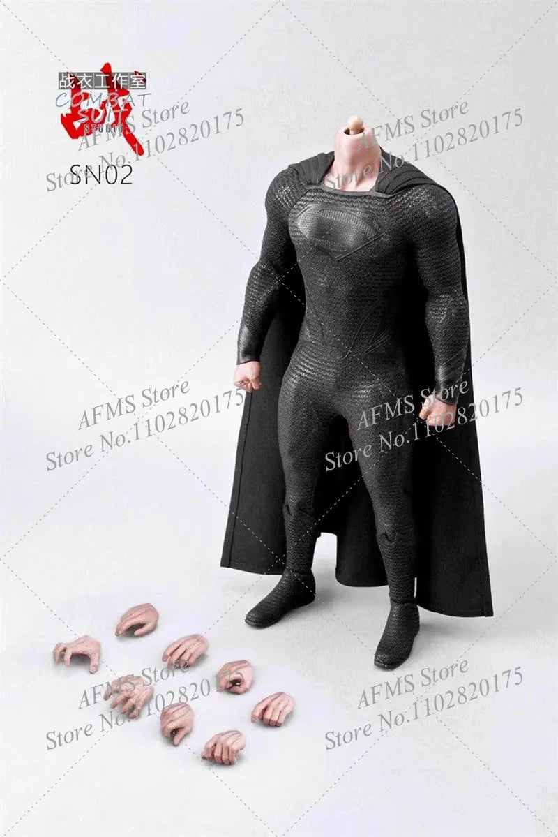 COMBA SUIT 1/6 SN02 Superhero Super Flexible Body Model Night Messenger Battle Suit Fit 12Inch Action Figure Soldier Head Sculpt
