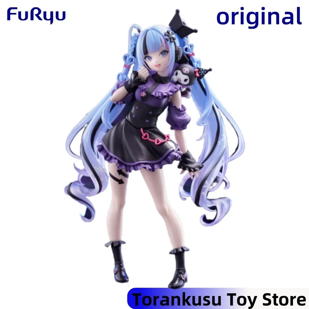 Furyu Miku Hatsune Anime Miku & Kuromi Trio Try iT Action Figures Model Figurine Original Figuarts Decoration Collection Toys