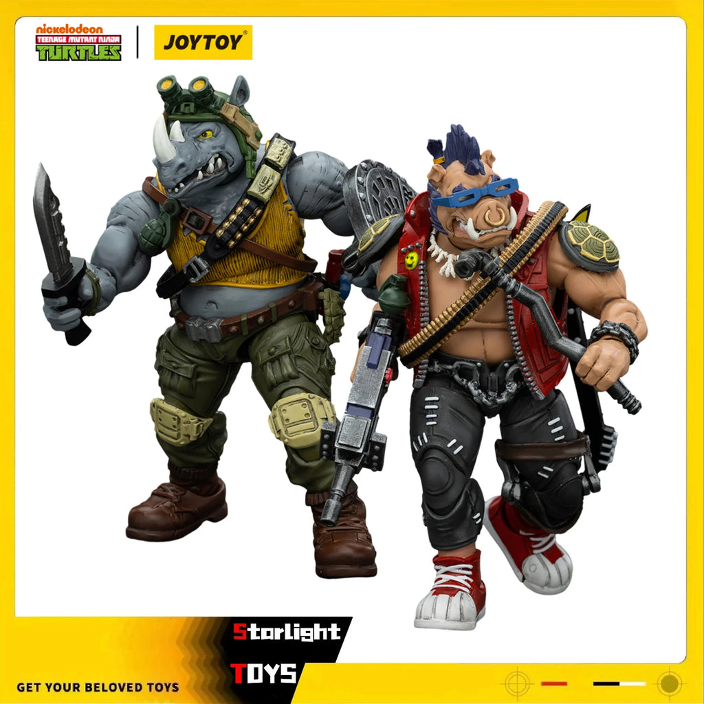 JOYTOY TMNT Rocksteady Beebop 1/18 Action Figure Model Toy