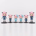 1pc random color 10-14cm PVC Action Figure, Spy-themed Ania School Uniform/Sleepwear version Q version Collectible Figure