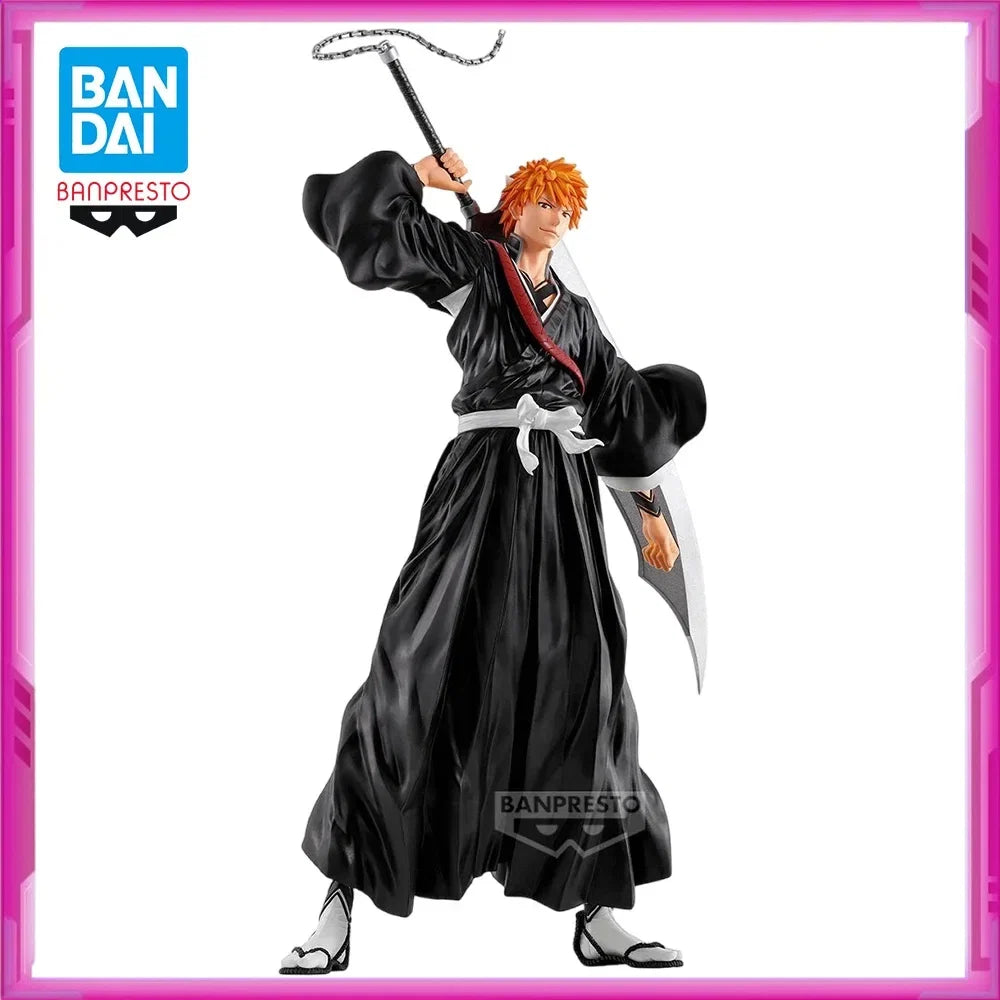 Original BANDAI BANPRESTO Grandista Gros BLEACH Kurosaki Ichigo PVC Anime Figures Action Figure Model Toys