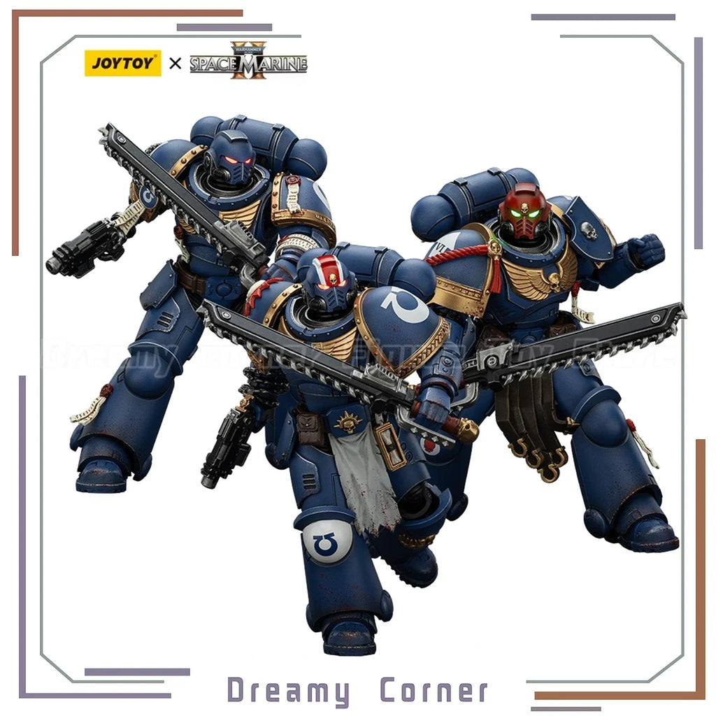 【In Stock】JOYTOY Warhammer 40K Ultramarines Titus Sergeant Gadriel Brother Chairon 3PCS Collectors Edition 1/18 Action Figures