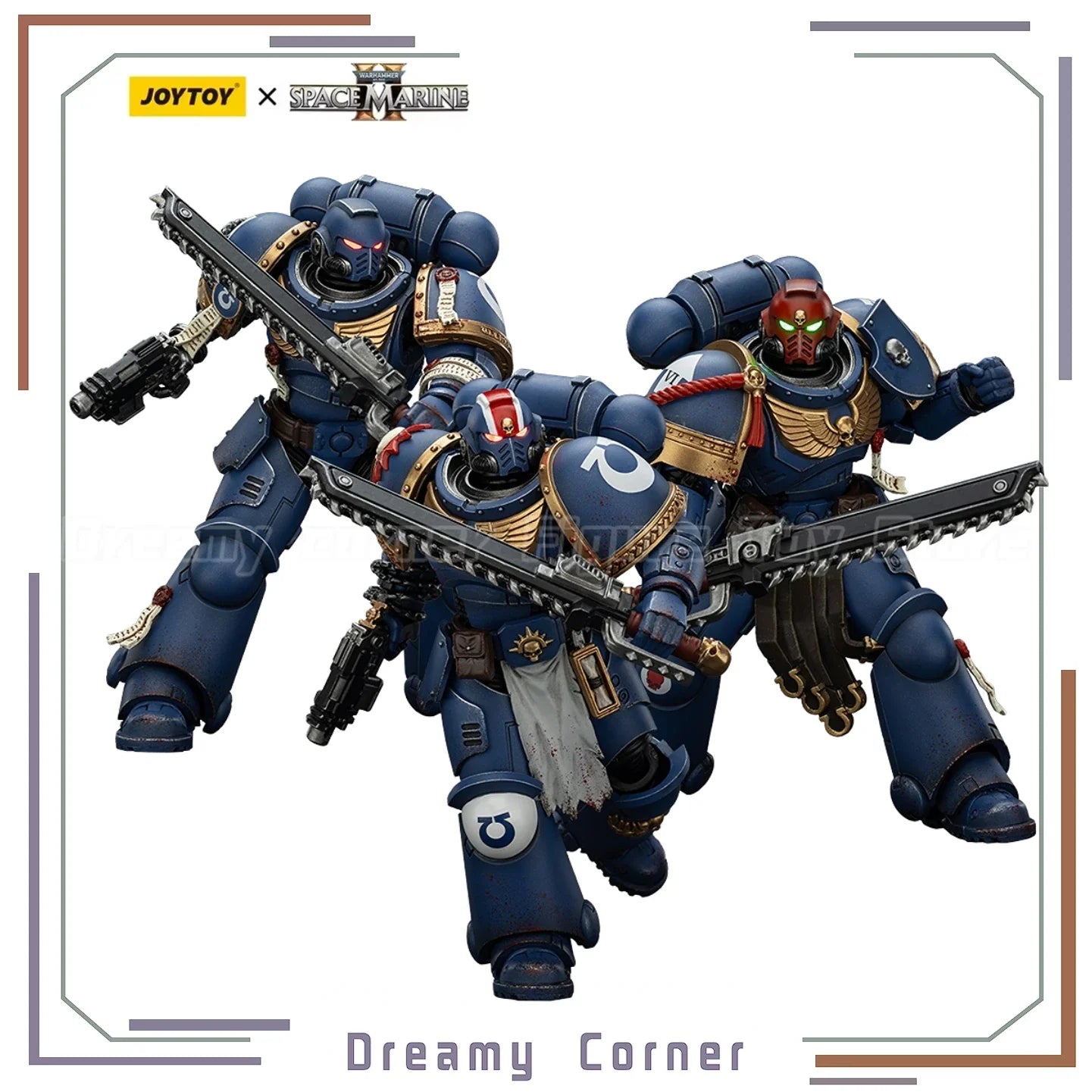 【In Stock】JOYTOY Warhammer 40K Ultramarines Titus Sergeant Gadriel Brother Chairon 3PCS Collectors Edition 1/18 Action Figures