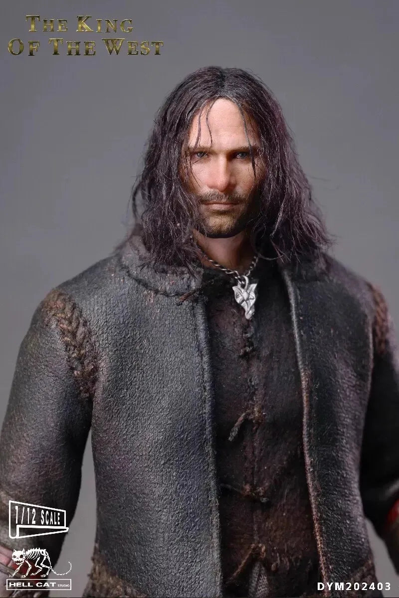 Hell Cat New 1/12 The King Of The West Action Figure 6-inch Aragorn Anime Figurine Soldier Statue Collectible Toys DYM202403