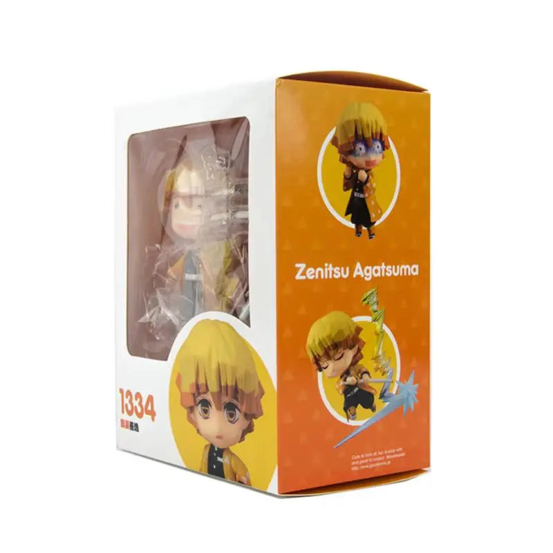 2025New Demon Slayer Tanjiro Nezuko Agatsuma Zenitsu Cartoon Character Movable Face-Changing Figure Q Version Cute Character