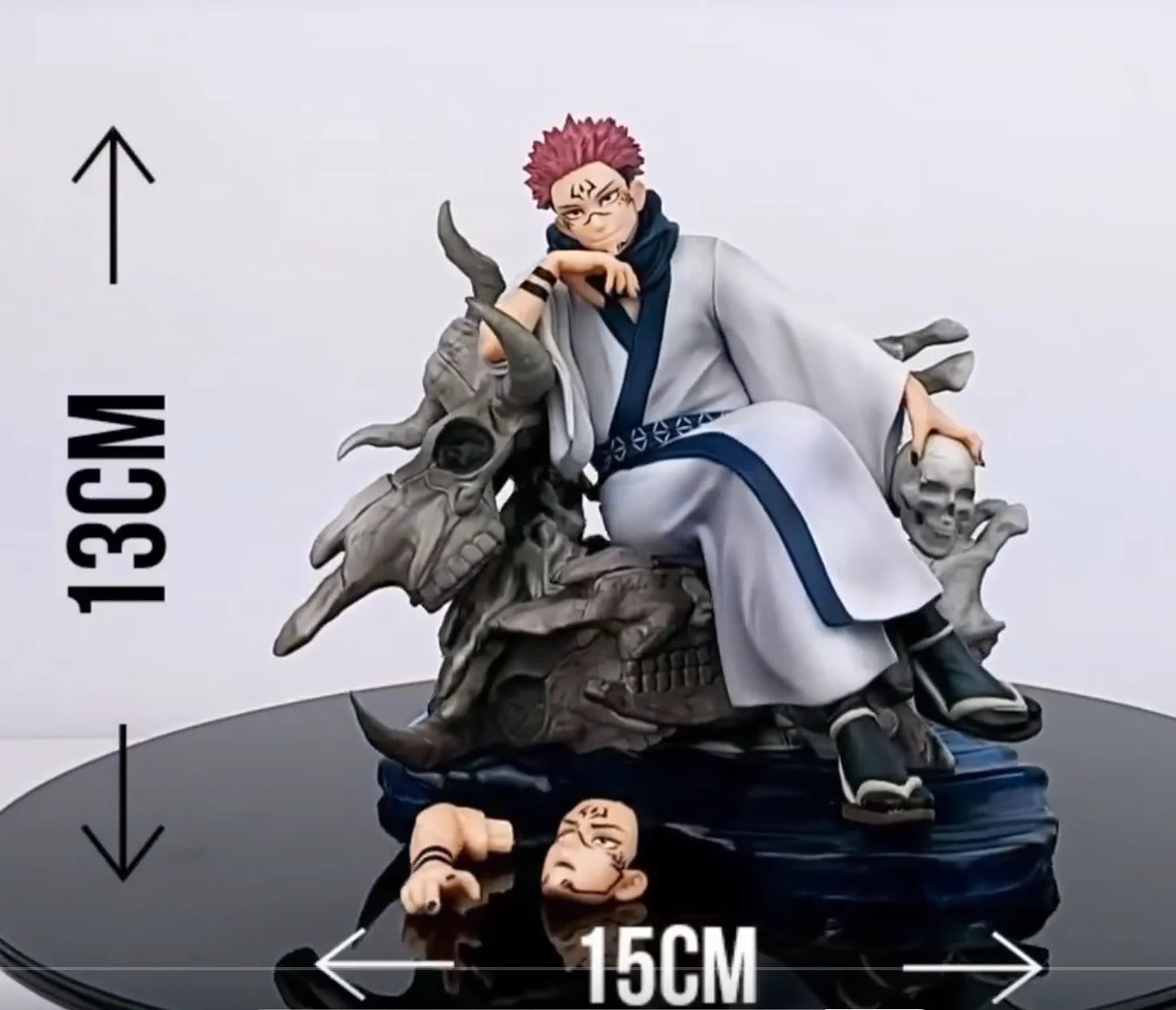 Anime Jujutsu Kaisen Ryomen Sukuna Sitting posture Action Figure PVC Model statue Toys Doll Desk Decor Collectible Gifts boxed
