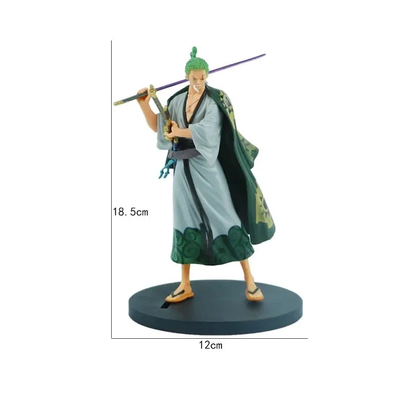 **18cm One Piece Anime Figure Pirate Warriors Monkey D Luffy Roronoa Zoro Sanji Usopp Action Figures Collectible Model Toys