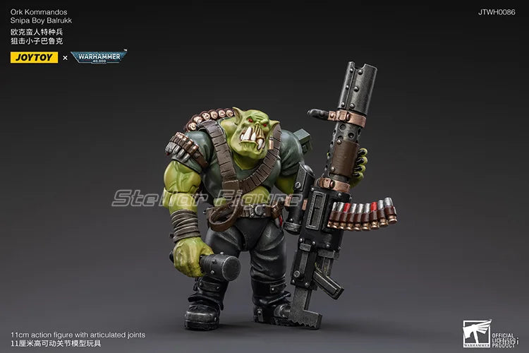 【SF】JOYTOY 1/18 Action Figure Ork Kommandos Snipa Boy Balrukk Model Toys Gifts Collection Ornaments