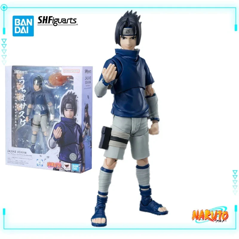 Bandai Original Genuine S.H.Figuarts Naruto Uchiha Sasuke Ninja Prodigy of The Uchiha Clan Bloodline 13.5cm Model Toy Figures