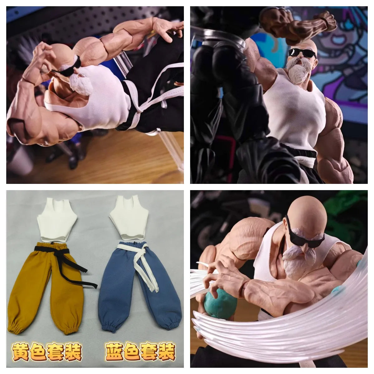 In Stock SHF Dragon Ball RTournament of Powe Kame Sennin Master Roshi Clothes Romankey Doll Anime Action Figure Collection Toy