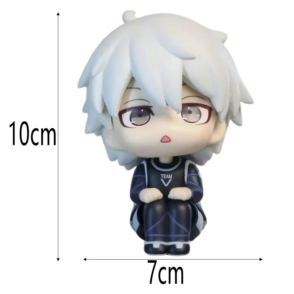 10cm Q Version Blue Lock Anime Figure Sagi Yoichi Chigiri Hyoma Nagi Seishiro Figures Collection Model Figurine Doll Toy