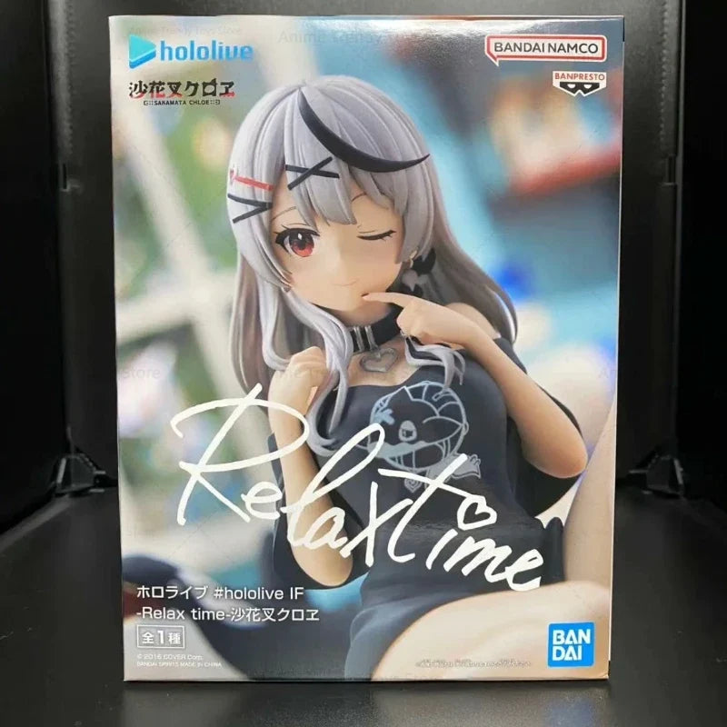 In Stock BANPRESTO Original Relax time hololive IF Sakamata Chloe Figure Anime Model Genuine Box Toy Figurine Gift WY