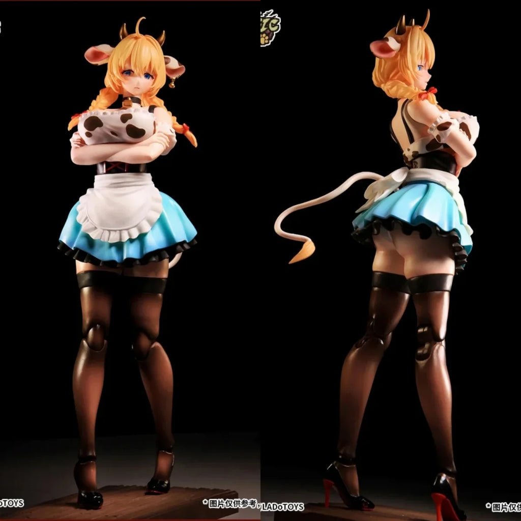 Ladotoys auf Lager 16,5 cm 1/12 Maßstab Mystic Land Daisy Taurus Kuh Bier Mädchen Bewegliche Actionfigur Schreibtischspielzeug