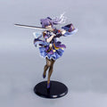 24cm Genshin Impact Anime Figures Keqing Kawaii Standing Action Figure PVC Collection Model Doll Ornaments Toys Birthday Gifts