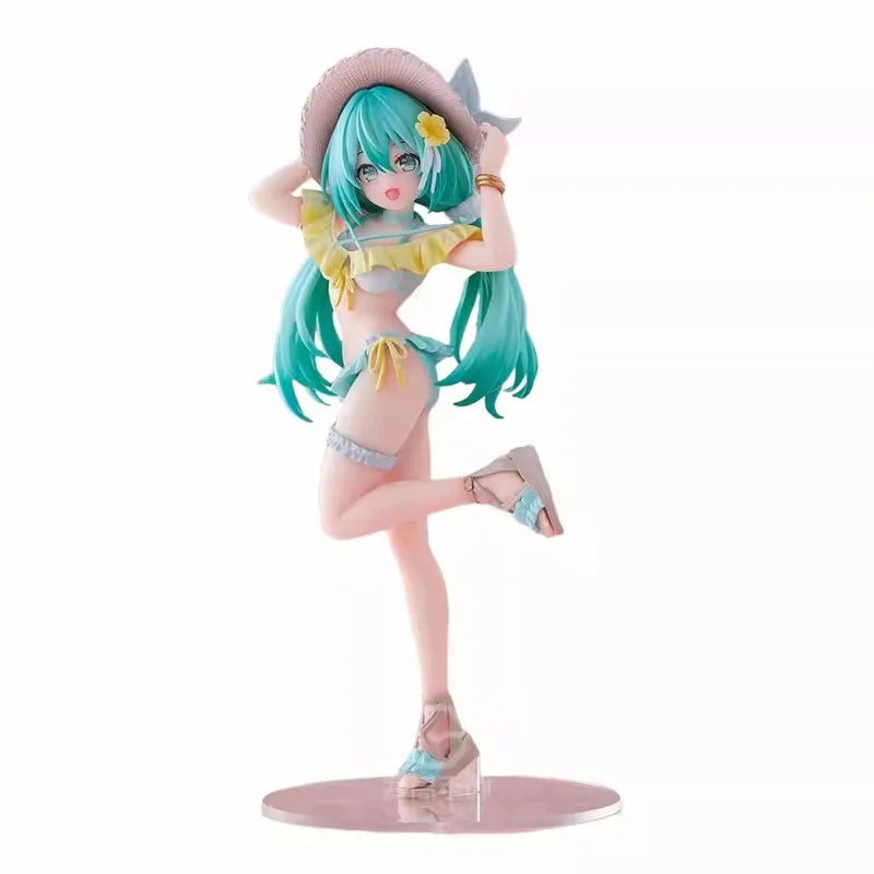 Original Sega Luminasta Hatsune Miku Swimsuit Concept Art Pvc Model Doll Ornament Collection Toy Gift For Friends