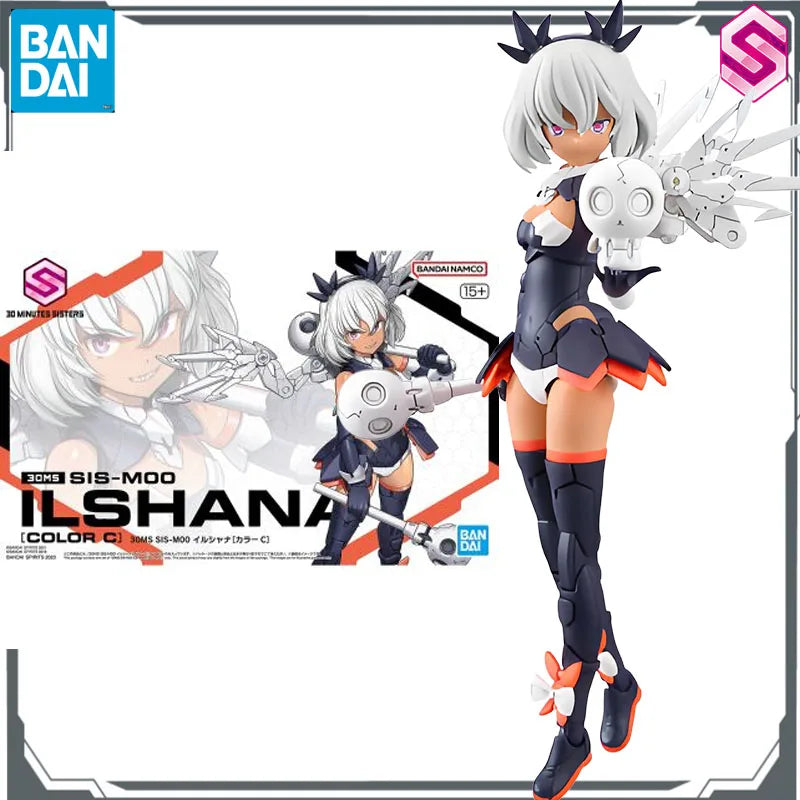 Bandai Original 30 MINUTE SISTERS SIS - Ac65n POWER PALYTON&SIS - M00 ILSHANA Figure Assembly Model Toys  Model Gifts for Boys