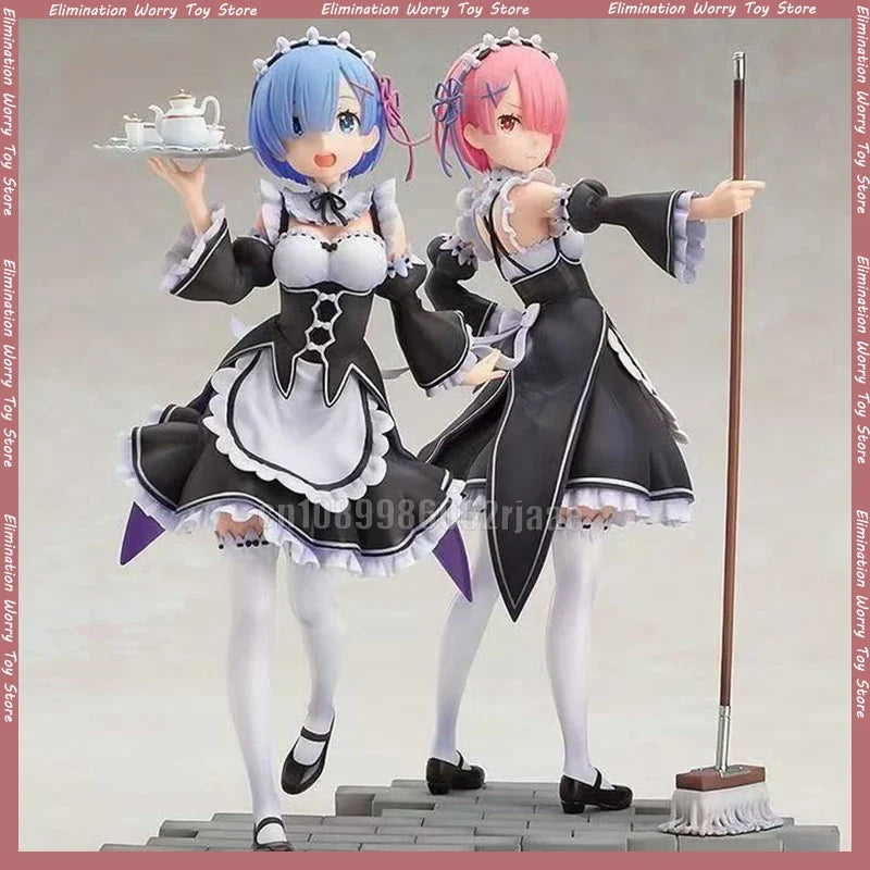 Re: Life In A Different World From Zero Series Pvc Figure Rem Ram Cute Girl Maid Toys Collect Decoration Anime Birthday Gifts