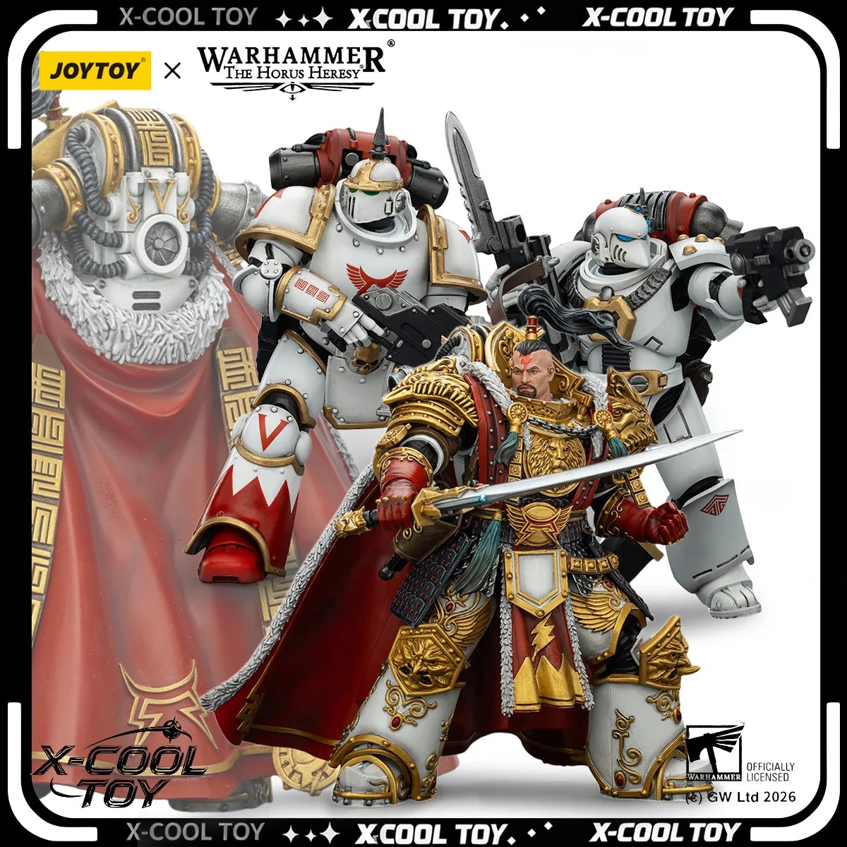 JOYTOY Warhammer 30K White Scars Action Figure Jaghatai Khan Figurine Tactical Legionary Articulated Joints Model Collection Toy