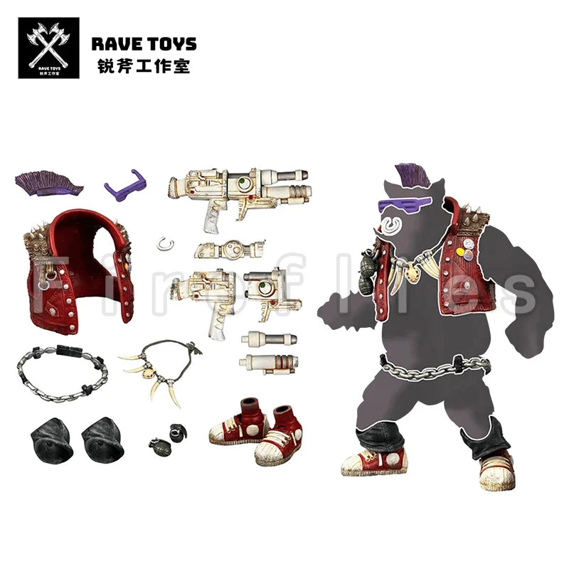 [Pre-Order]1/12 7inches Fury Toys Action Figure Wave 4 Rage Samurai Force Gullinbursti Anime Model  Toy
