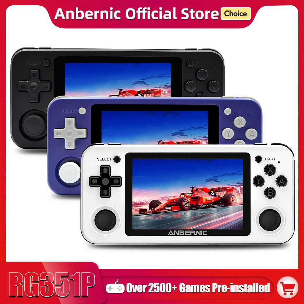 ANBERNIC RG351P Retro Game RK3326 64G Open Source System 3.5 inch IPS Screen Portable Handheld Game Console RG351 Gaming Player