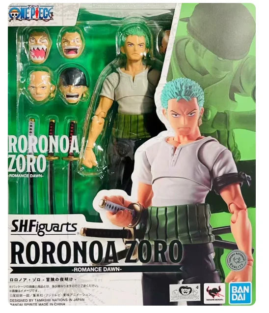 Bandai Original In Stock One Piece Shf Series Luffy Zoro Sanji Law Kaidou Yamato Nami Sabo Kidd Action Figure Pvc Model Toy Gift