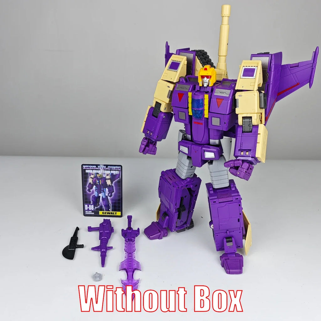 DX9 Transformation D08 25cm Bliztwing Lightning Gewalt Three-transformation Aircraft Tank Animation G1 Action Doll Model Robot