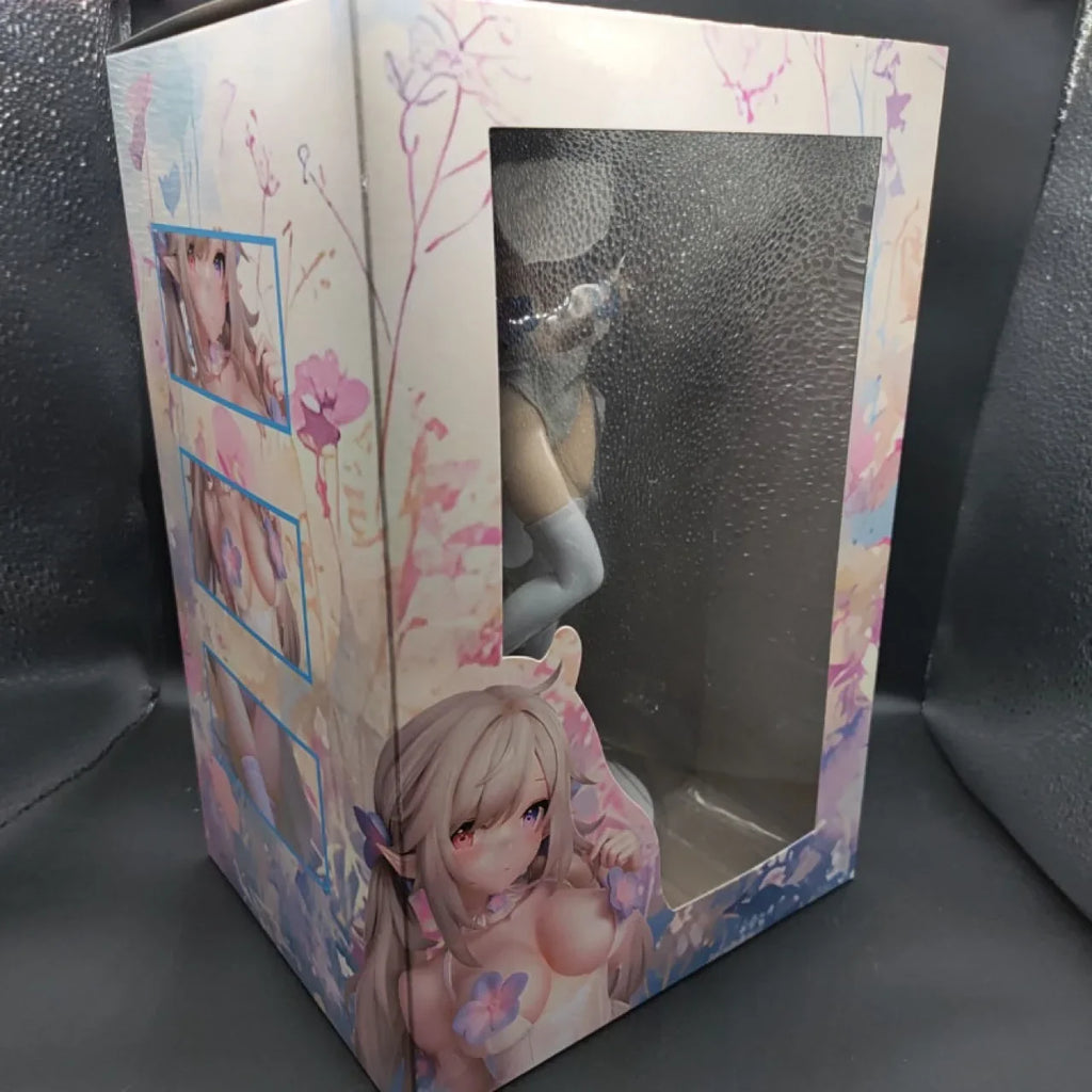 Pure White Elf Anime Girl Figure Detachable Soft PVC Model Desktop Computer Case Car Decor Birthday Gift For Anime Lovers