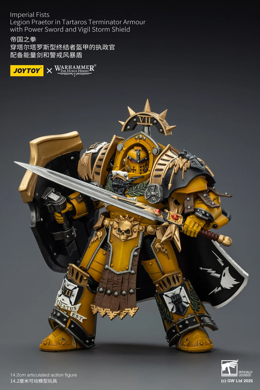 【MT】Pre-sale JOYTOY Warhammer 40K Imperial Fists Legion Praetorin Tartaros Terminator Armor Vigil StormShield 1/18 Action Figure