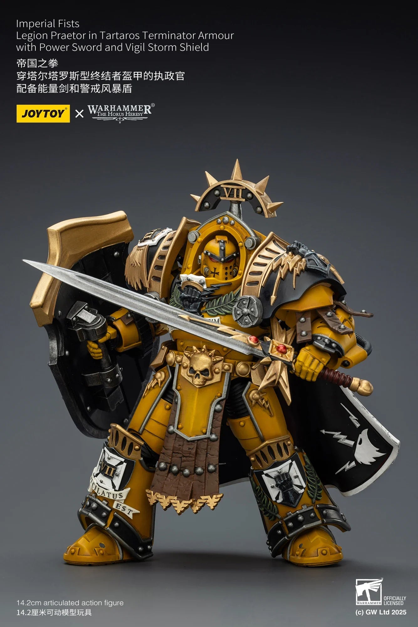 【MT】Pre-sale JOYTOY Warhammer 40K Imperial Fists Legion Praetorin Tartaros Terminator Armor Vigil StormShield 1/18 Action Figure