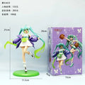 18CM Anime Hatsune Miku Fashion Figure Casual Fashion Series Shoulder Bag Decoration Model Toy Gift Collection Aciton Figure PVC