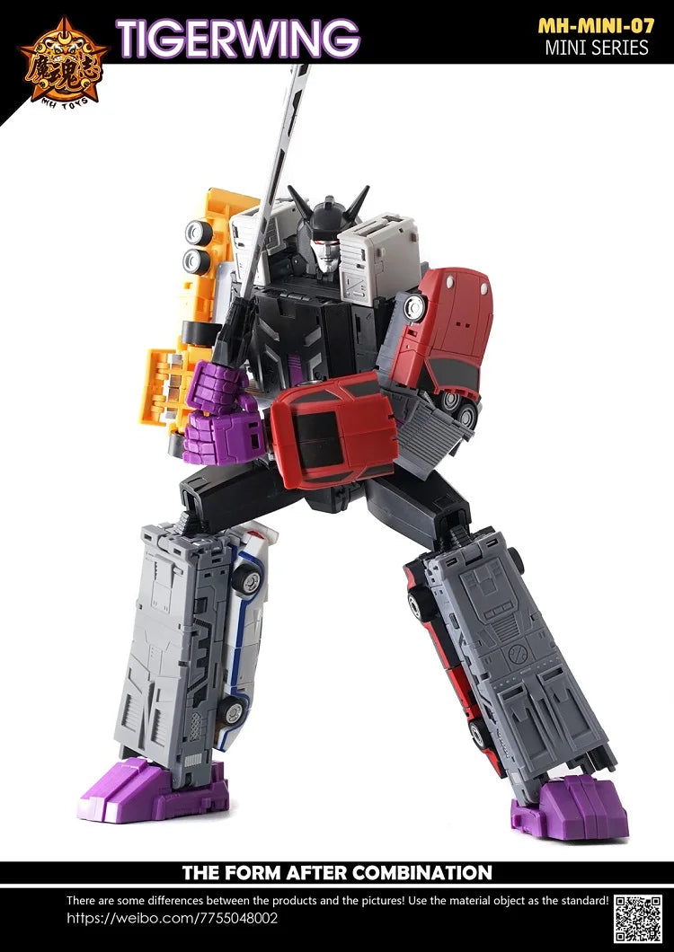 Transformation 5IN1 MHZ MH-MINI-07 Mini07 Mini-07 TOYS TIGERWING Motormaster Menasor Breakdown Wildrider Action Figure