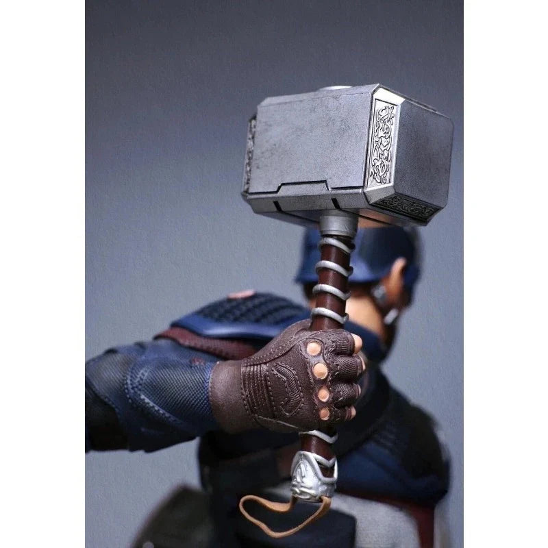65cm The Avengers Figure Captain America Standing Posture Model Resin Anime Action Series Desktop Ornaments Holiday Gifts Toy