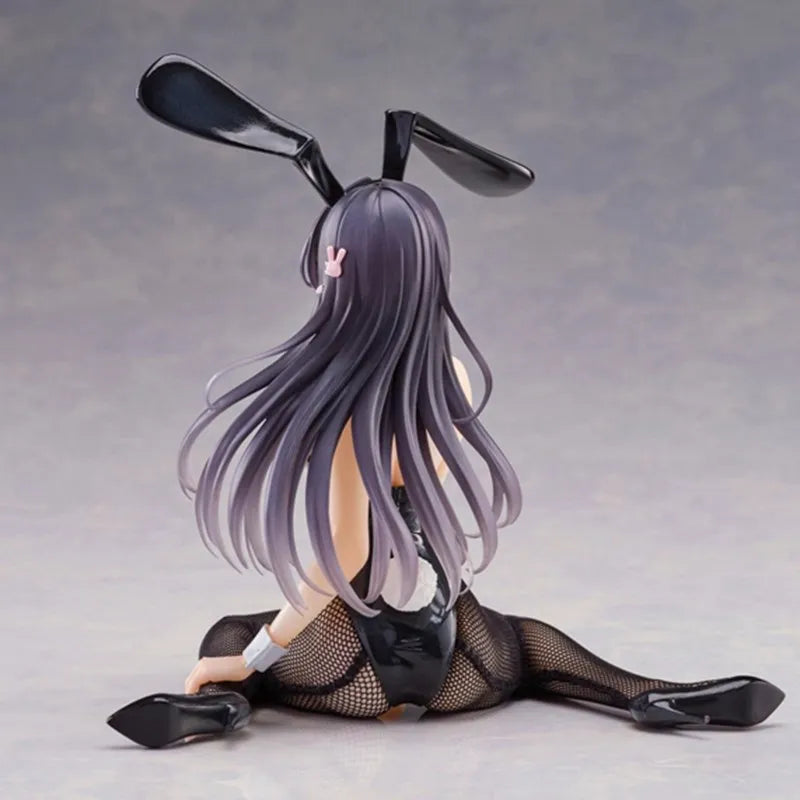 Anime Figure Sakurajima Mai Black Silk Sexy Bunny Girl PVC Detachable Adult Series Peripheral Collection Display Gift