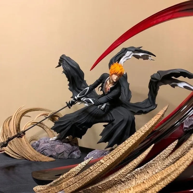 25cm Bleach Kurosaki Ichigo Slashing Pose Anime Figures Premium Gk Statue Desktop Decoration Ornament Boy Collectible Ideal Gift