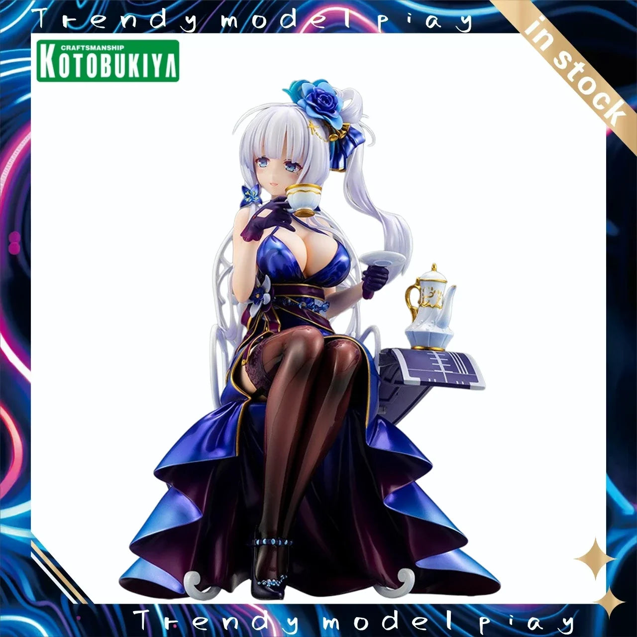 In Stock Original KOTOBUKIYA Genshin Impact Azur Blue Route Glory Figures 1/7 Model Toys Gifts Collection Ornaments