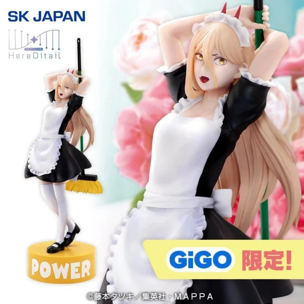 In Stock SK Japan Original Genuine GIGO Limited HereDitail Anime Chainsaw Man Power Maid Outfit 27cm Model Toy Figures Xmas Gift